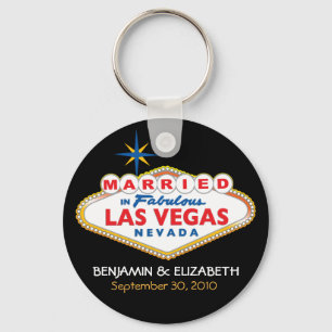 Vegas Destination Wedding Commemorative Sleutelhan Sleutelhanger