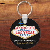 Vegas Destination Wedding Commemorative Sleutelhan Sleutelhanger (Voorkant)