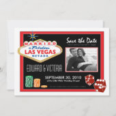 Vegas Destination Wedding sparen de Uitnodiging va (Voorkant)