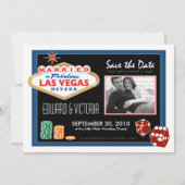 Vegas Destination Wedding sparen de Uitnodiging va (Voorkant)