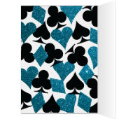 Vegas Destiny Blue Glitter Foto Bedankt Opmerking (Binnen (Links))