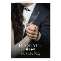 Vegas Destiny Gold Glitter Foto Bedankt Opmerking