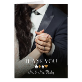 Vegas Destiny Gold Glitter Foto Bedankt Opmerking