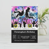 Vegas disco gokken thema party club scene kaart (Staand voorkant)