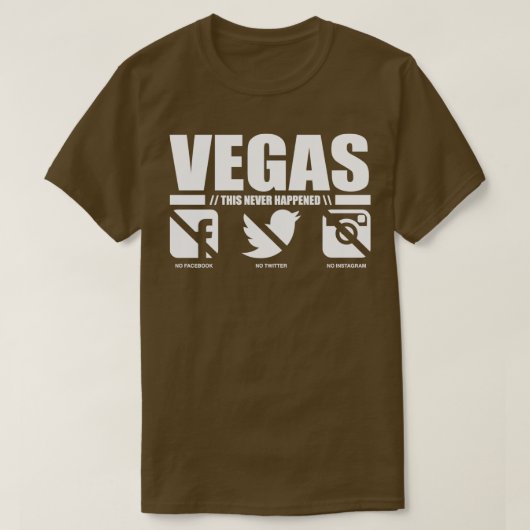 VEGAS Dit is nooit gebeurd T-shirt (Design voorkant)