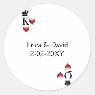 Vegas-envelop Ronde Sticker
