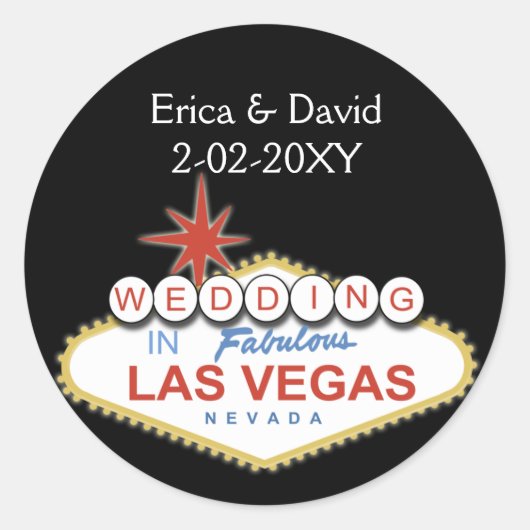 Vegas-envelop Ronde Sticker (Voorkant)