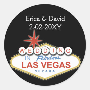 Vegas-envelop Ronde Sticker