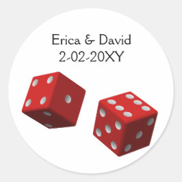 Vegas-envelop Ronde Sticker