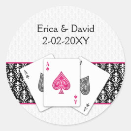 Vegas-envelop Ronde Sticker