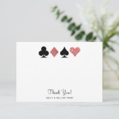 Vegas Faux Pink Glitter Flat Dank u kaart (Staand voorkant)