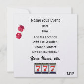 Vegas Feest - Casino / Poker - SRF Kaart (Achterkant)