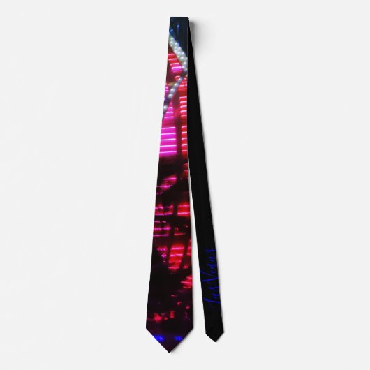 Vegas Flamingo night lights Neck Tie Stropdas (Voorkant)