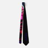 Vegas Flamingo night lights Neck Tie Stropdas (Achterkant)