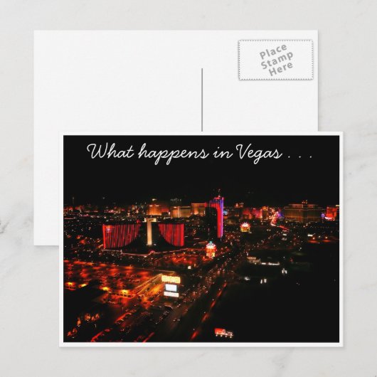 vegas gebeurt briefkaart (Voorkant / Achterkant)