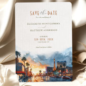 Vegas Golden Twilight Save-the-Date Kaart