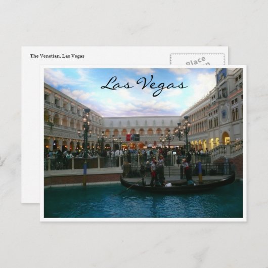 vegas gondala briefkaart (Voorkant / Achterkant)