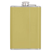 Vegas Goud Gouden Bruin Kleur Kalligrafie Naam Heupfles (Achterkant)