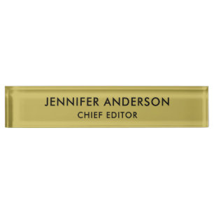 Vegas Gouden Kleur Professionele Klassieke Eenvoud Naambordje