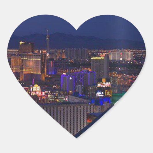 VEGAS HEART STICKER (Voorkant)