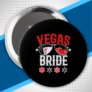 Vegas Huwelijk - Bruid - Vegas Meidenavakantie Ronde Button 4,0 Cm