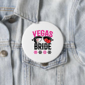 Vegas-huwelijk - Bruid - Vegas vrijgezellenfeestje Ronde Button 4,0 Cm (In situ)