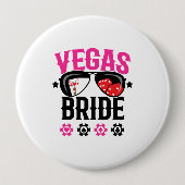 Vegas-huwelijk - Bruid - Vegas vrijgezellenfeestje Ronde Button 4,0 Cm (Voorkant)