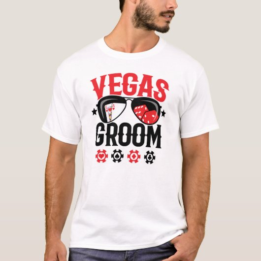 Vegas Huwelijk - Bruidegom - Vegas Jonggezellenfee T-shirt (Voorkant)