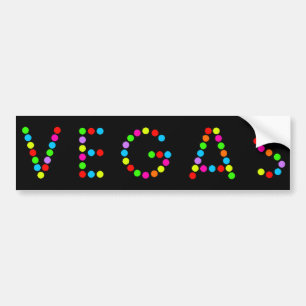 VEGAS IN LICHTE BUMPERSTICKER