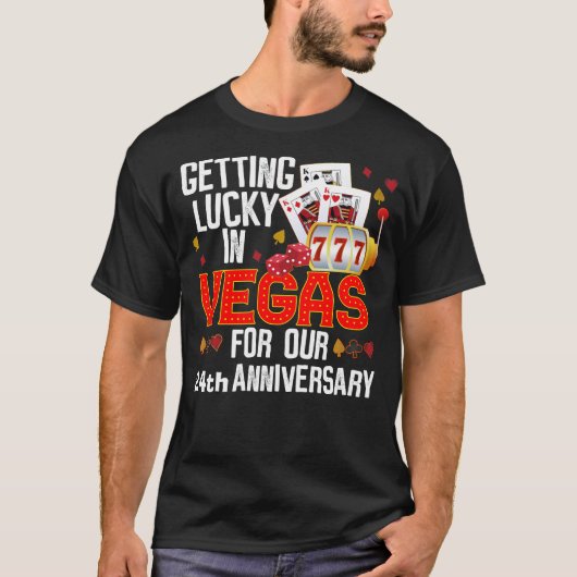 Vegas Jubileum Paar Trip aanpassen T-shirt (Voorkant)