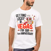 Vegas Jubileum Paar Trip die T aanpast T-shirt (Voorkant)