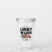 Vegas Lucky in Love Bachelorette Acryl Drinkbeker (Voorkant)