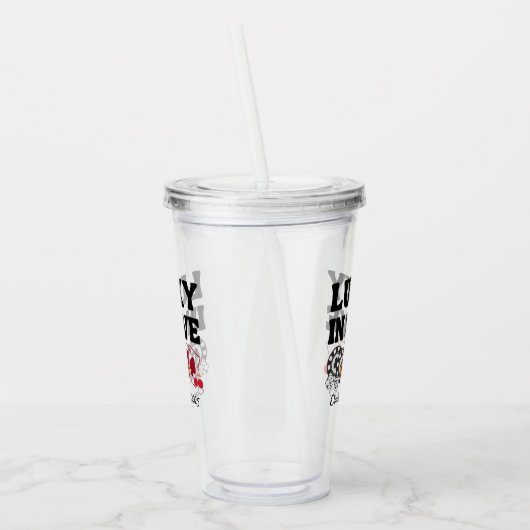 Vegas Lucky in Love Bachelorette Acryl Drinkbeker (Links)