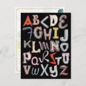 Vegas Neon A to Z Briefkaart - bij nacht (Voorkant / Achterkant)