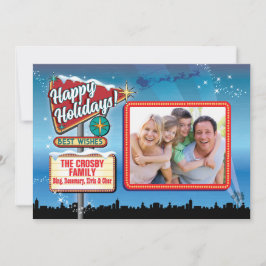 Vegas Neon Sign Kerstkaarten Kaart