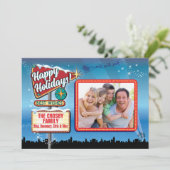 Vegas Neon Sign Kerstkaarten Kaart (Staand voorkant)