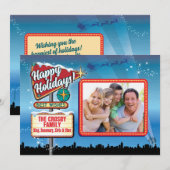 Vegas Neon Sign Kerstkaarten Kaart (Voorkant / Achterkant)