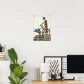 Vegas Neon Sign Poster (Thuiskantoor)