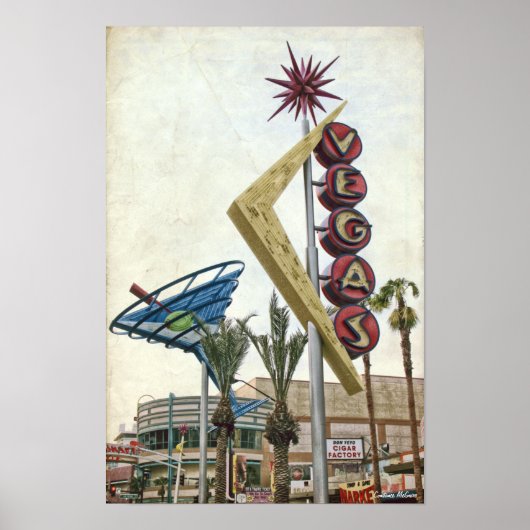 Vegas Neon Sign Poster (Voorkant)