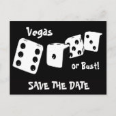 Vegas of Bust Save The Date Briefkaart (Voorkant)