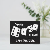 Vegas of Bust Save The Date Briefkaart (Staand voorkant)