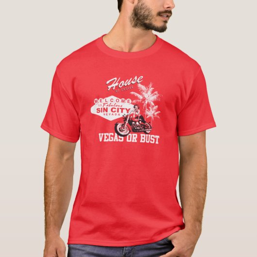 vegas of bust t-shirt (Voorkant)