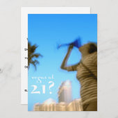 vegas op 21 - jarige uitnodigingen (Voorkant / Achterkant)