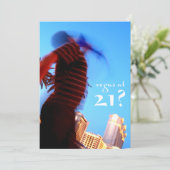 vegas op 21 - jarige uitnodigingen (Staand voorkant)