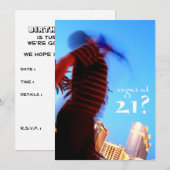 vegas op 21 - jarige uitnodigingen (Voorkant / Achterkant)