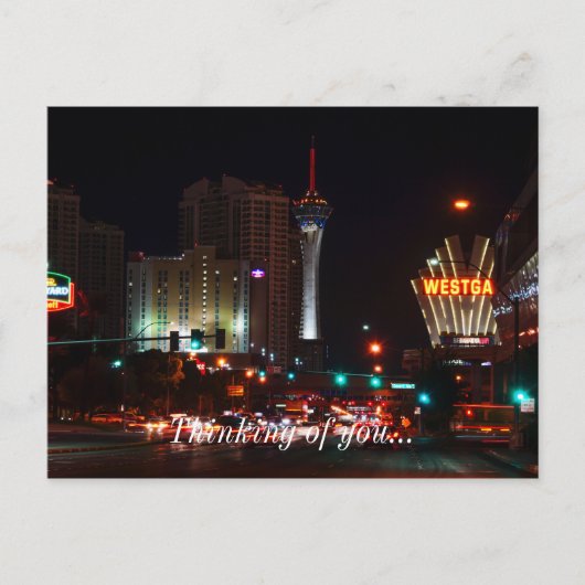 Vegas Paradise Road Briefkaart (Voorkant)