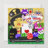 Vegas Party - Casino / Poker uitnodiging (Voorkant)