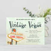  Vegas Party Invitation Kaart (Staand voorkant)