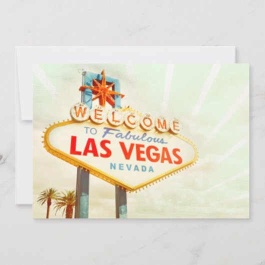 Vegas Party Invitation Kaart (Achterkant)