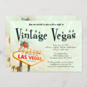  Vegas Party Invitation Kaart (Voorkant / Achterkant)